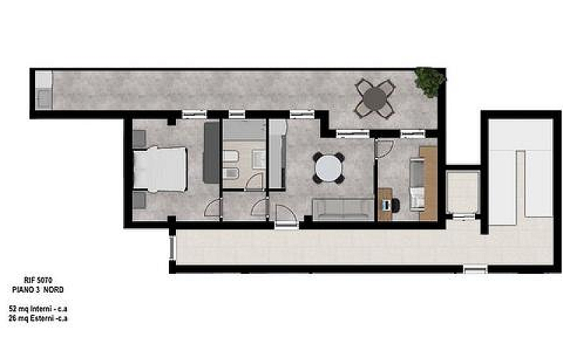 Trilocale Con Balcon...