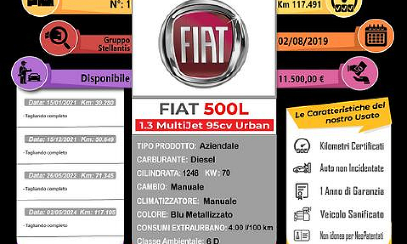 Fiat 500L 1.3 Multij...