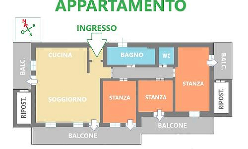 Cognola Tre Stanze C...